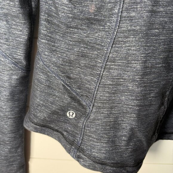 Lululemon Forme Jacket Zip-up Slub Denim Sz 8 - Picture 7 of 8